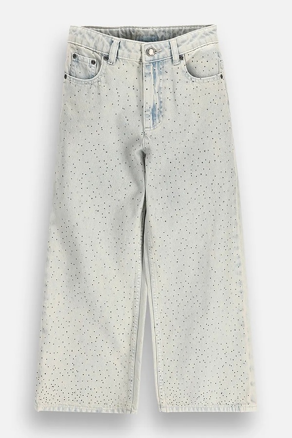 Джинси wide leg дитячі Coccodrillo колір блакитний