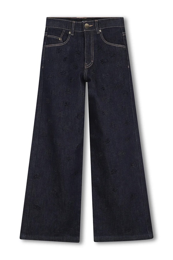 Джинсы wide leg детские Karl Lagerfeld цвет голубой