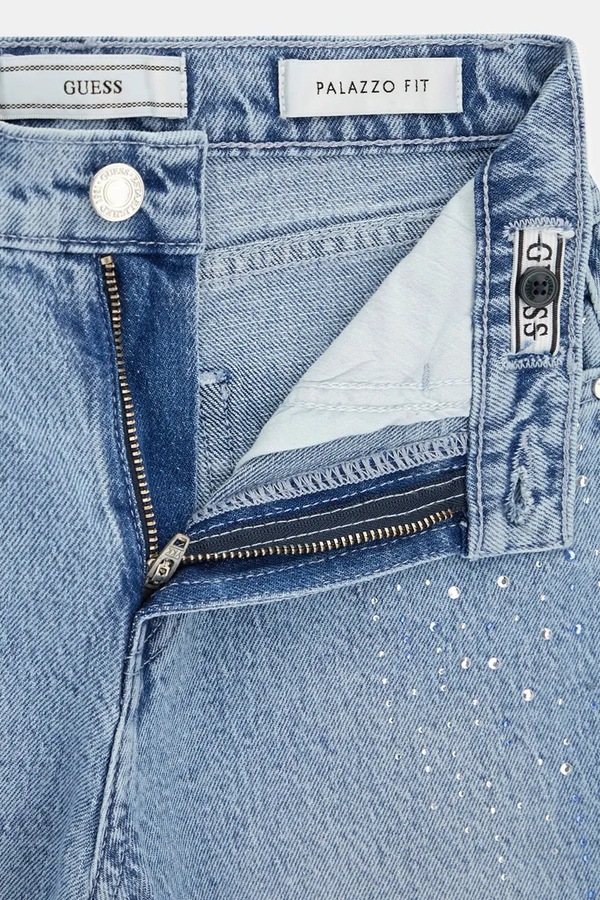Джинси wide leg дитячі Guess колір блакитний фото 3