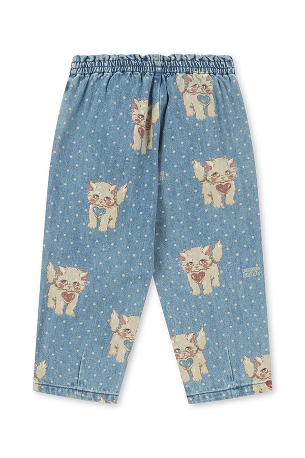 Джинси mom fit дитячі Konges Sløjd MAGOT FRILL PANTS GOTS колір блакитний фото 2