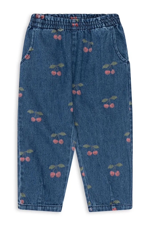 Джинси regular дитячі Konges Sløjd MAGOT FRILL PANTS GOTS колір темно-синій