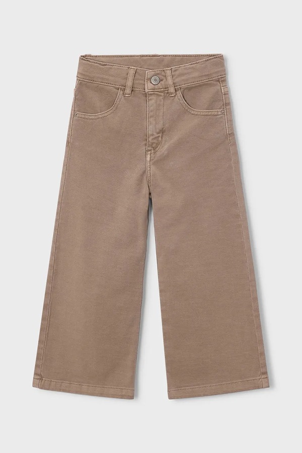 Джинси wide leg дитячі Mayoral колір коричневий