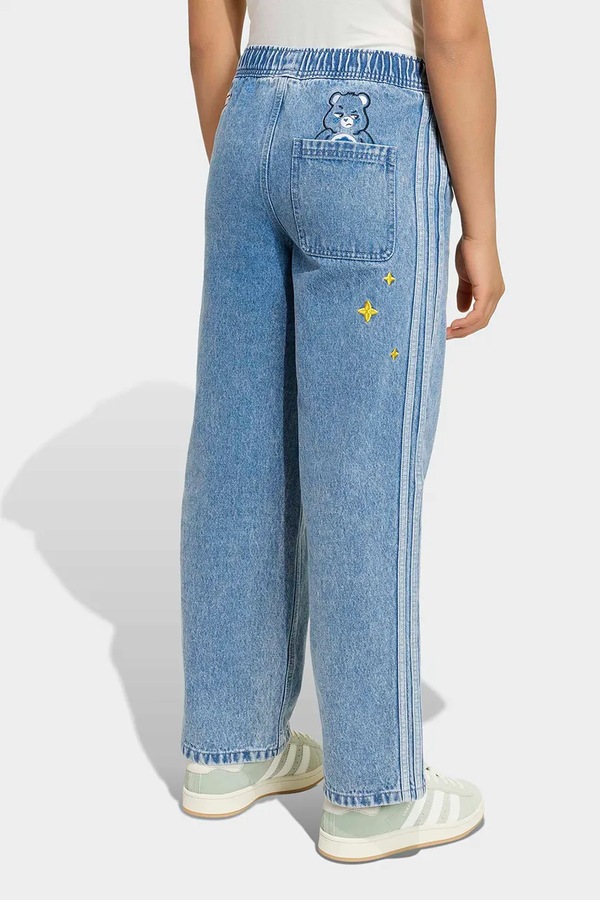 Джинсы straight детские adidas Originals цвет голубой фото 2