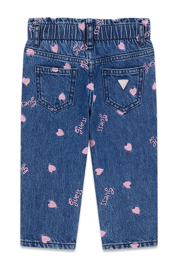Джинси mom fit дитячі Guess колір блакитний