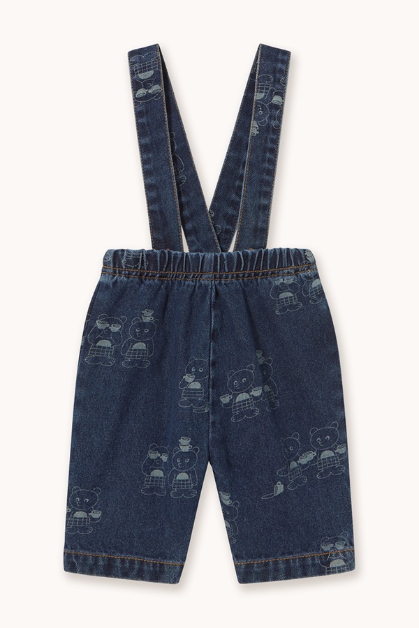 Комбінезон для немовлят Tinycottons TINY TEA ROOM 2 BABY DENIM PANT колір темно-синій фото 2