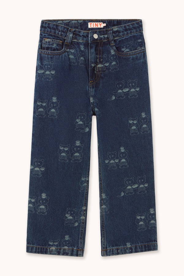 Джинси straight дитячі Tinycottons TINY TEA ROOM 2 STRAIGHT DENIM PANT колір темно-синій фото 2