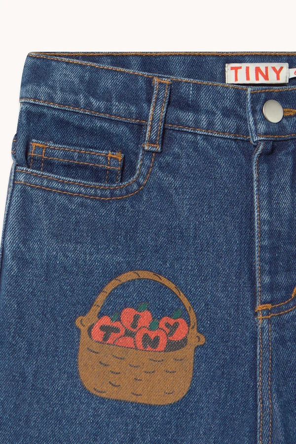 Джинси straight дитячі Tinycottons TINY APPLES DENIM PANT колір блакитний фото 3