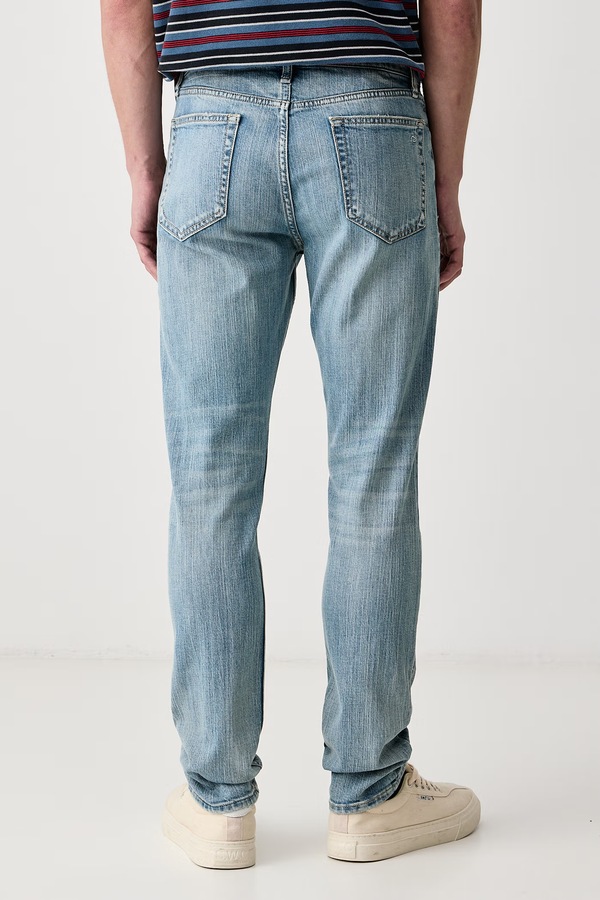 Джинси slim fit чоловічі rag & bone колір блакитний фото 2
