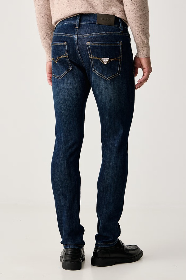 Джинси skinny чоловічі Guess MIAMI колір темно-синій фото 3