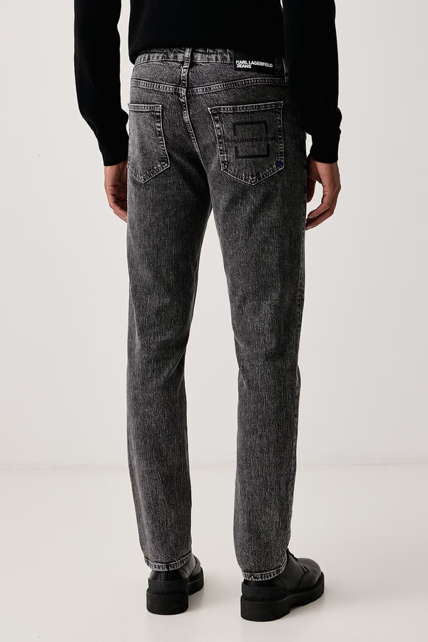 Джинси slim fit чоловічі Karl Lagerfeld Jeans колір чорний фото 2
