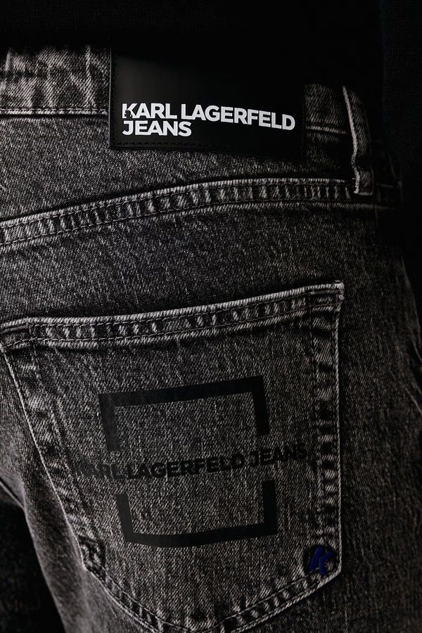Джинси slim fit чоловічі Karl Lagerfeld Jeans колір чорний фото 4