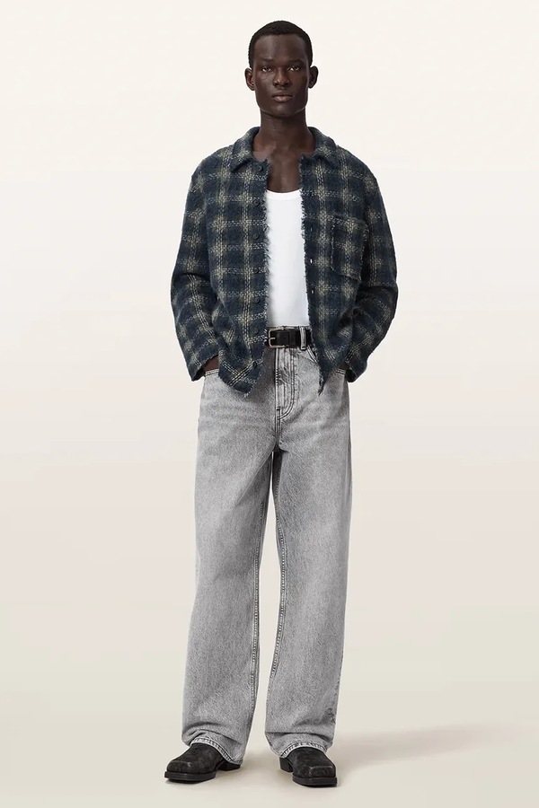 Джинсы relaxed fit мужские AllSaints RIVET цвет серый фото 2
