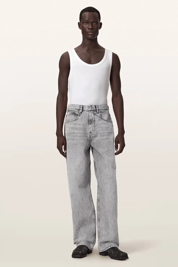 Джинси relaxed fit чоловічі AllSaints RIVET колір сірий фото 4