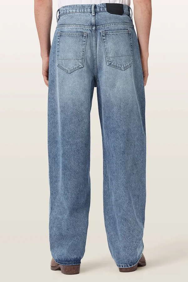 Джинси relaxed fit чоловічі AllSaints RIVET колір блакитний