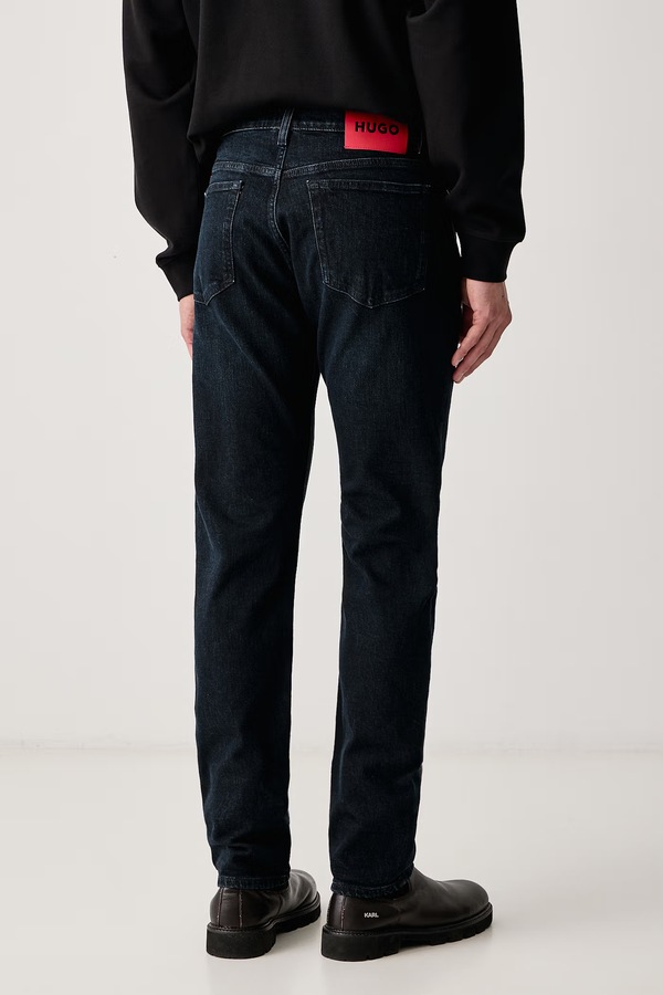 Джинси slim fit чоловічі HUGO колір темно-синій фото 3