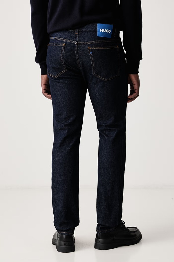 Джинси slim fit чоловічі HUGO Blue Ash колір темно-синій фото 2