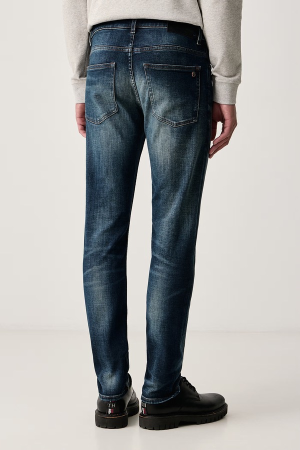Джинси slim fit чоловічі BOSS Orange DELAWARE BO колір темно-синій фото 3