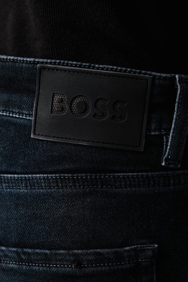 Джинси slim fit чоловічі BOSS P-Delaware колір темно-синій фото 4