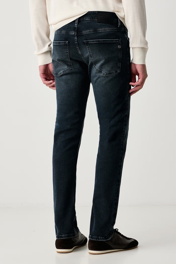 Джинси slim fit чоловічі BOSS P-Delaware колір темно-синій фото 3