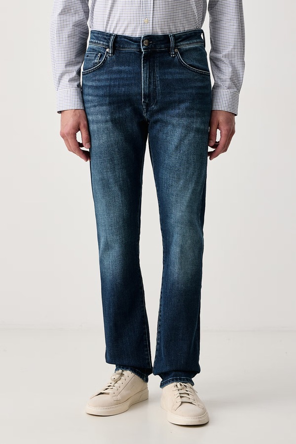 Джинси regular чоловічі Hackett London колір блакитний