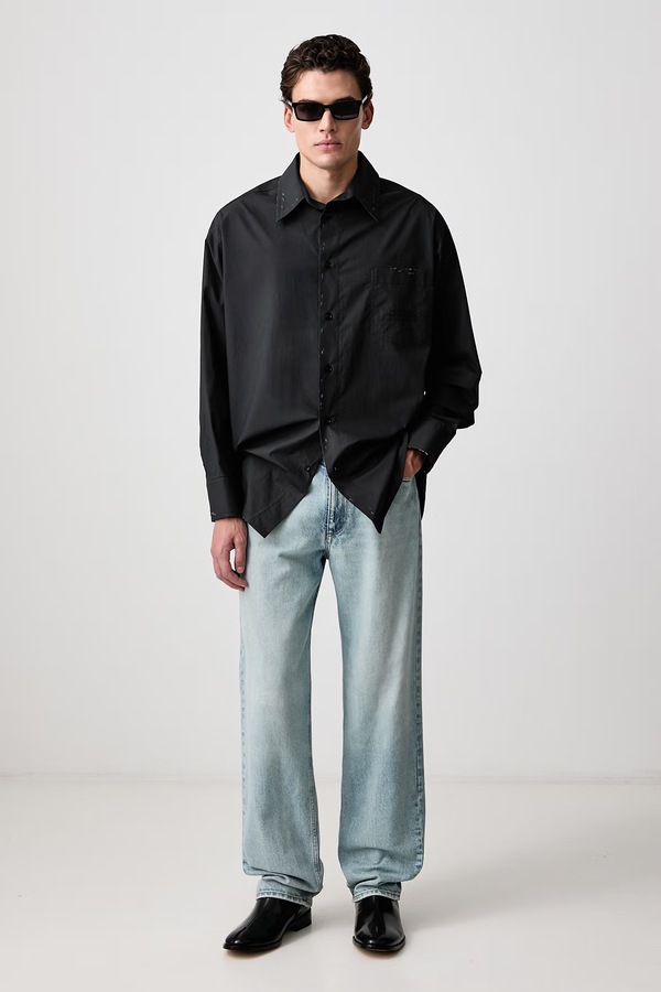 Джинси relaxed fit чоловічі MM6 Maison Margiela колір блакитний фото 2