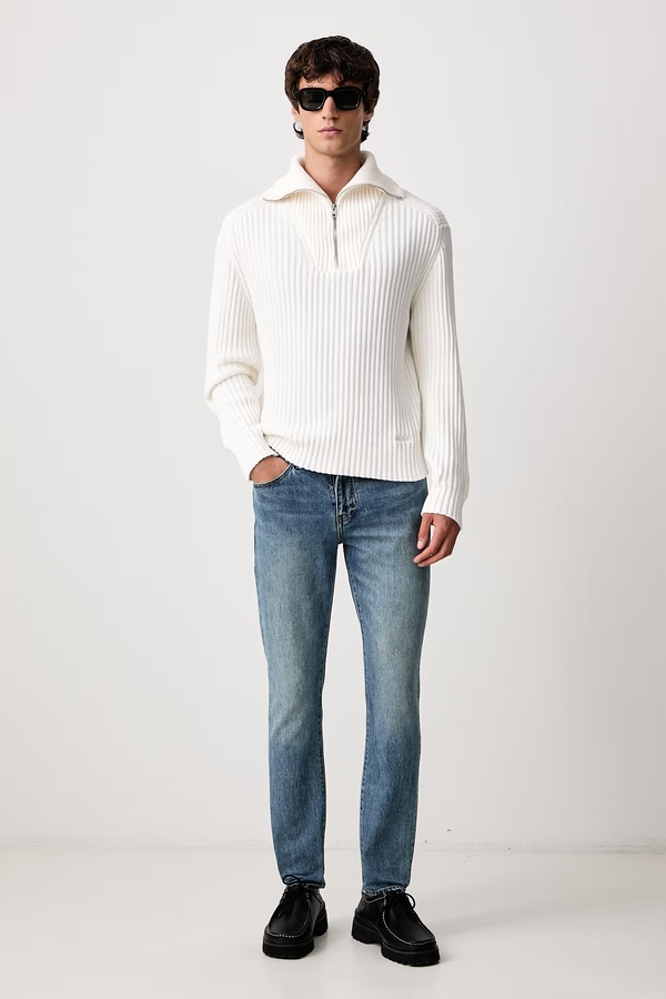 Джинси slim fit чоловічі Armani Exchange колір блакитний
