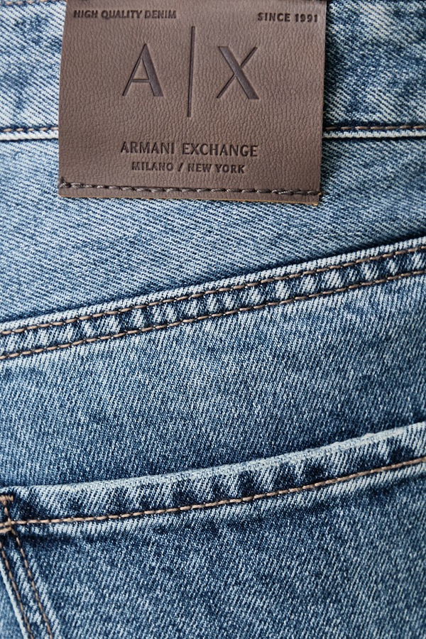 Джинси slim fit чоловічі Armani Exchange колір блакитний фото 4