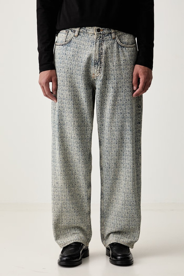 Джинси relaxed fit чоловічі Emporio Armani колір блакитний