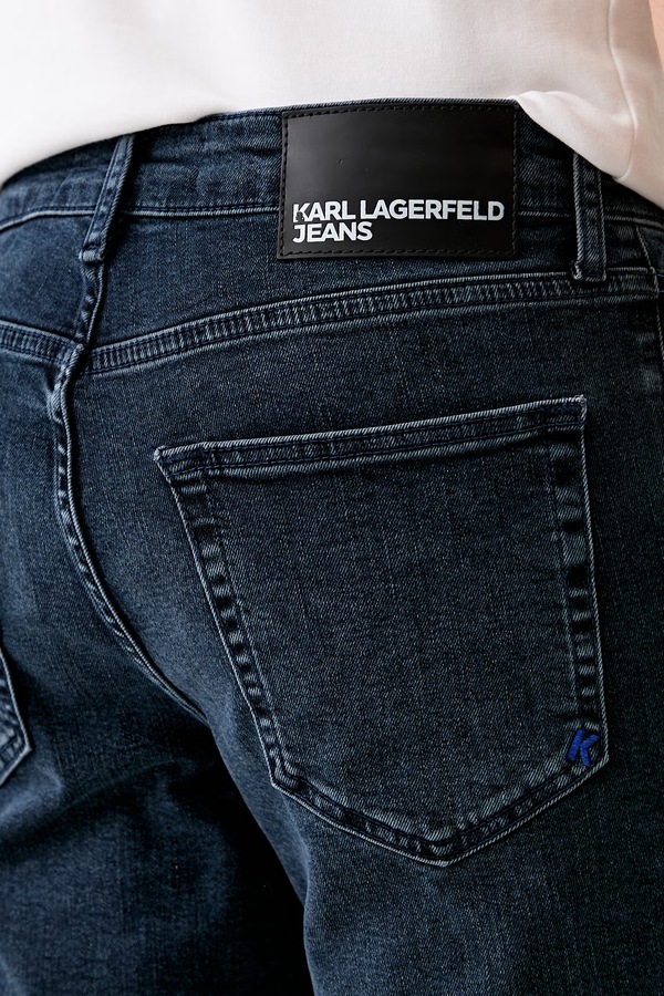 Джинси slim fit чоловічі Karl Lagerfeld Jeans колір темно-синій фото 4