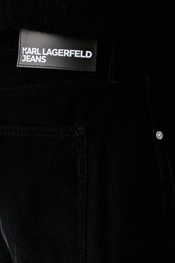 Штани чоловічі вельветові Karl Lagerfeld Jeans колір чорний фото 4