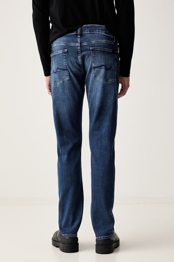 Джинсы slim fit мужские 7 FOR ALL MANKIND цвет голубой фото 2