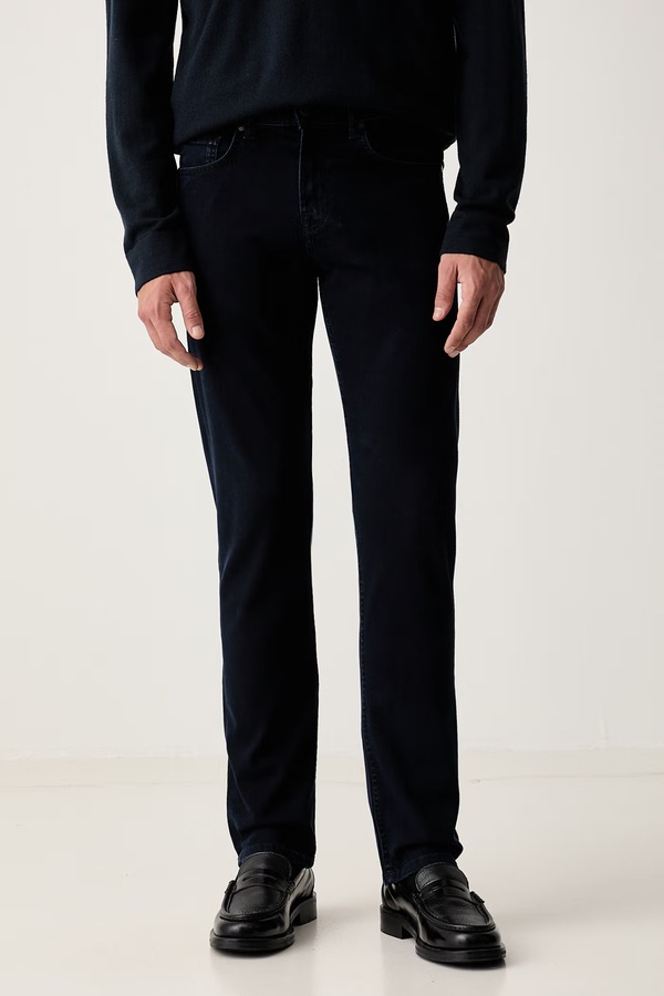 Джинси slim fit чоловічі 7 FOR ALL MANKIND колір темно-синій