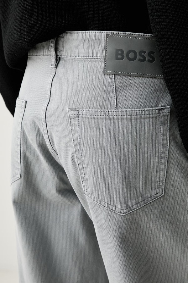 Джинси relaxed fit чоловічі BOSS Orange Skye_Hybrid колір сірий фото 4
