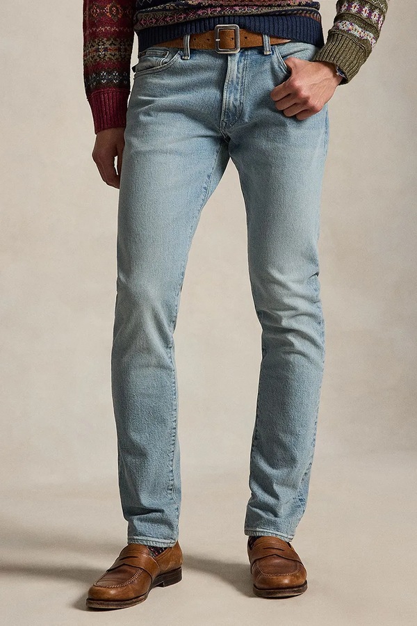 Джинси skinny чоловічі Polo Ralph Lauren колір блакитний
