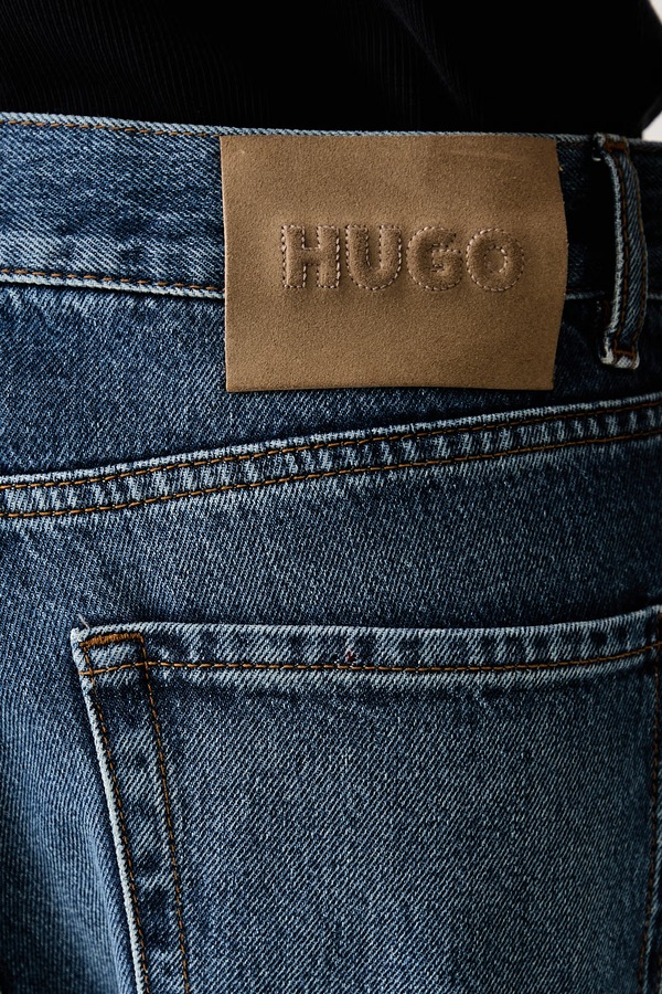 Джинси relaxed fit чоловічі HUGO колір блакитний фото 4