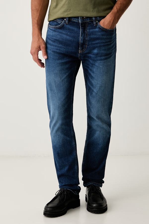 Джинси slim fit чоловічі HUGO колір блакитний
