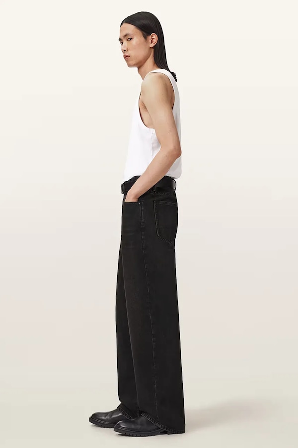 Джинси wide leg чоловічі AllSaints LENNY колір коричневий фото 4