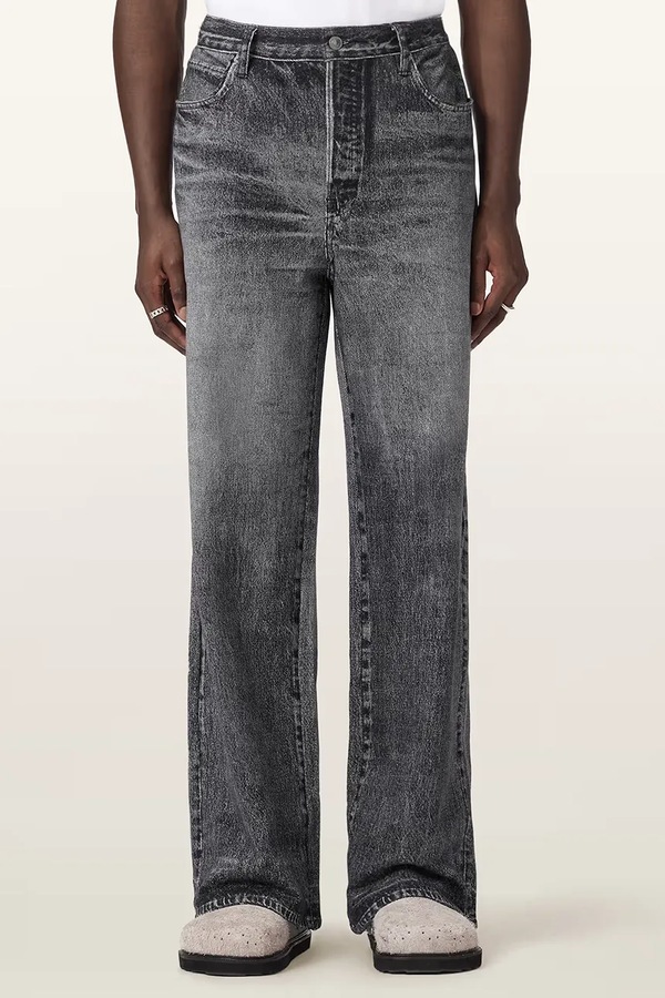 Джинси wide leg чоловічі AllSaints LENNY колір сірий