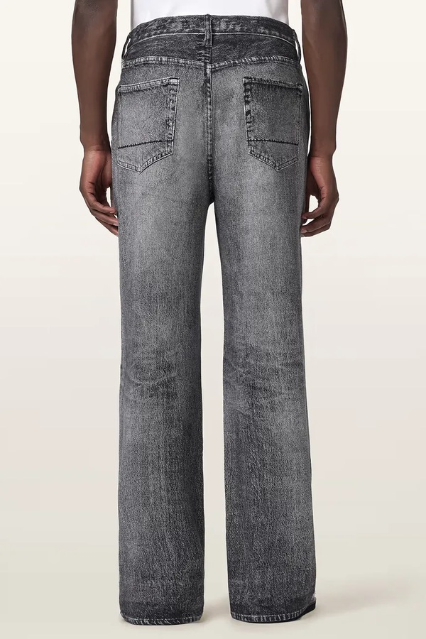 Джинсы wide leg мужские AllSaints LENNY цвет серый