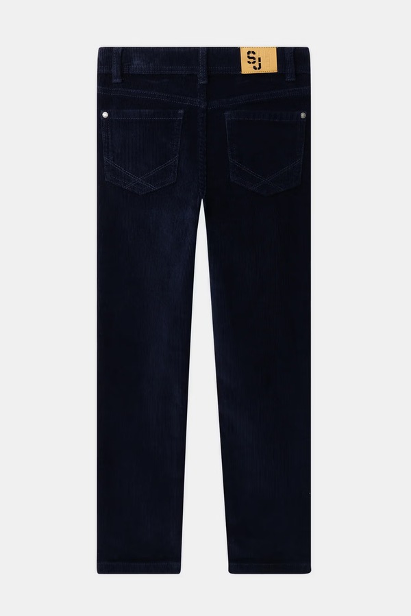 Штани slim fit дитячі бавовняні з еластаном Sergent Major колір темно-синій фото 2