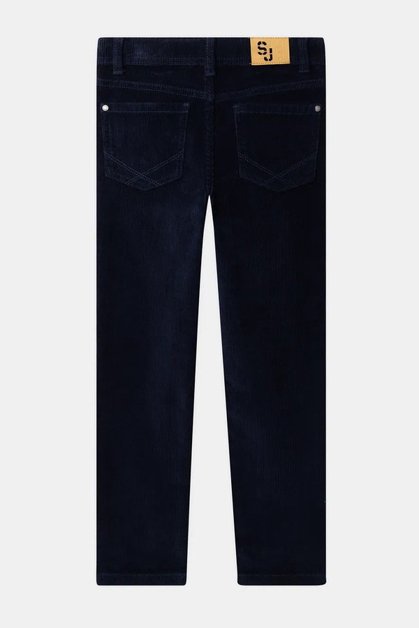 Штани slim fit дитячі бавовняні з еластаном Sergent Major колір темно-синій фото 2
