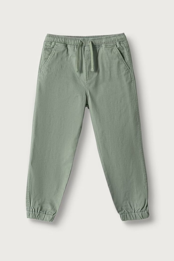 Джоггеры детские хлопковые с эластаном United Colors of Benetton цвет зеленый