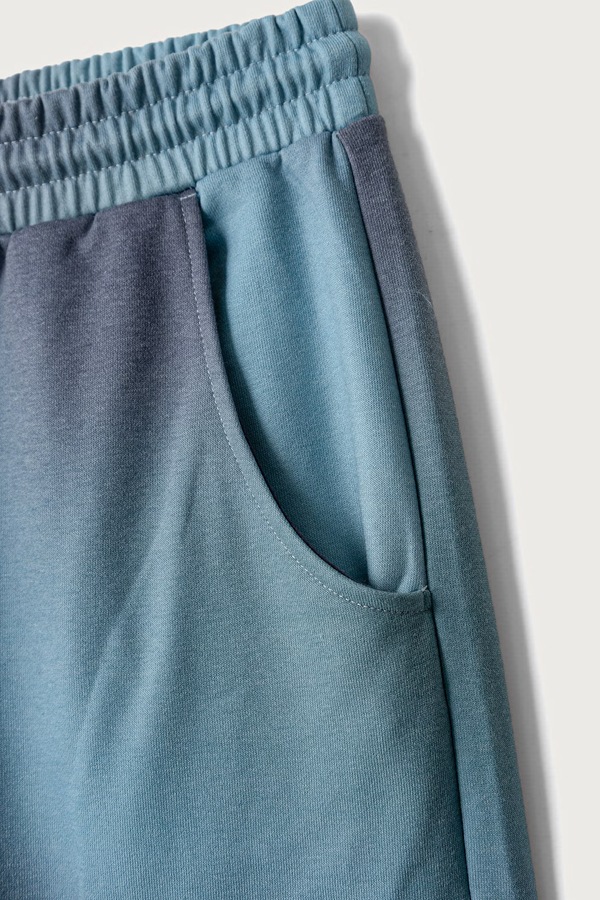 Спортивні штани дитячі з бавовною United Colors of Benetton колір бірюзовий фото 2