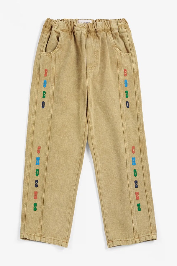 Джинси relaxed fit дитячі Bobo Choses колір бежевий
