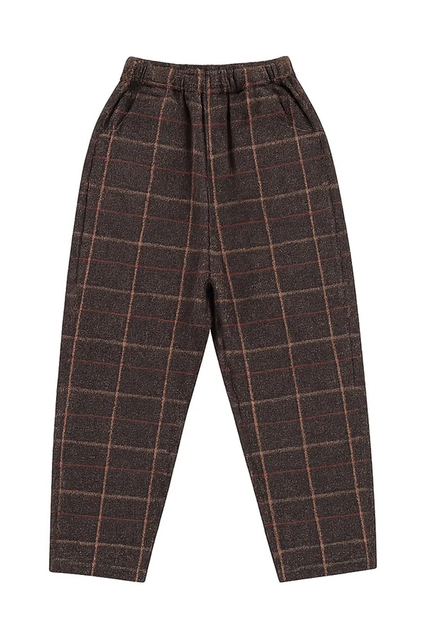 Штани slouchy дитячі з вовною Donsje Elias Trousers колір коричневий