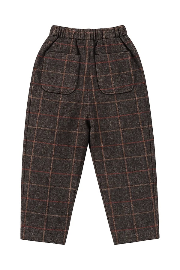 Штани slouchy дитячі з вовною Donsje Elias Trousers колір коричневий фото 2