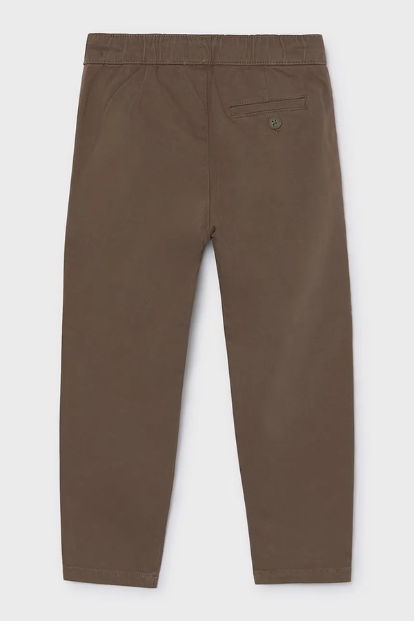 Брюки chinos детские хлопковые с эластаном Mayoral chinosy jogger цвет коричневый фото 2