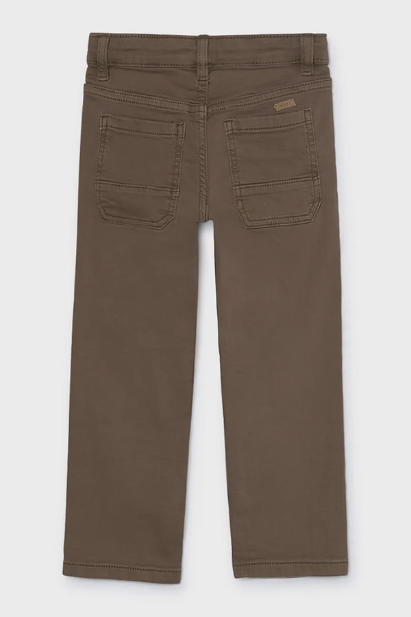 Брюки regular детские с хлопком Mayoral soft regular fit цвет коричневый