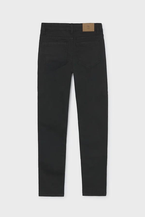 Брюки regular детские хлопковые с эластаном Mayoral slim fit basic цвет черный