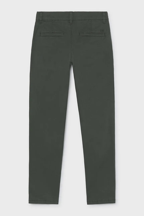 Брюки chinos детские хлопковые с эластаном Mayoral цвет зеленый